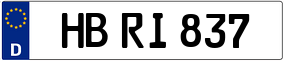 Trailer License Plate